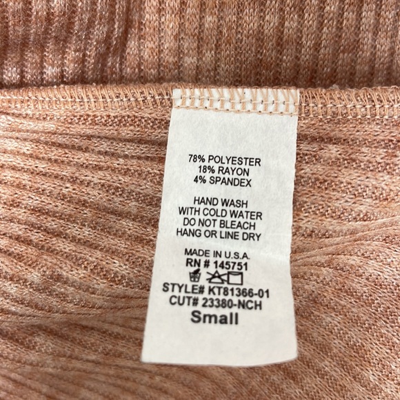 Pink Lily Long Sleeve Ribbed Wrap Top - Picture 6 of 6